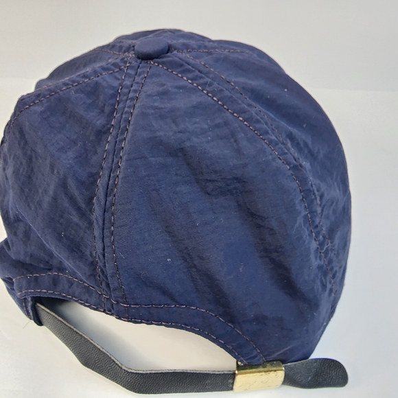 VINTAGE NRA Navy Blue Nylon & Leather Strap Hat - Picture 3 of 6